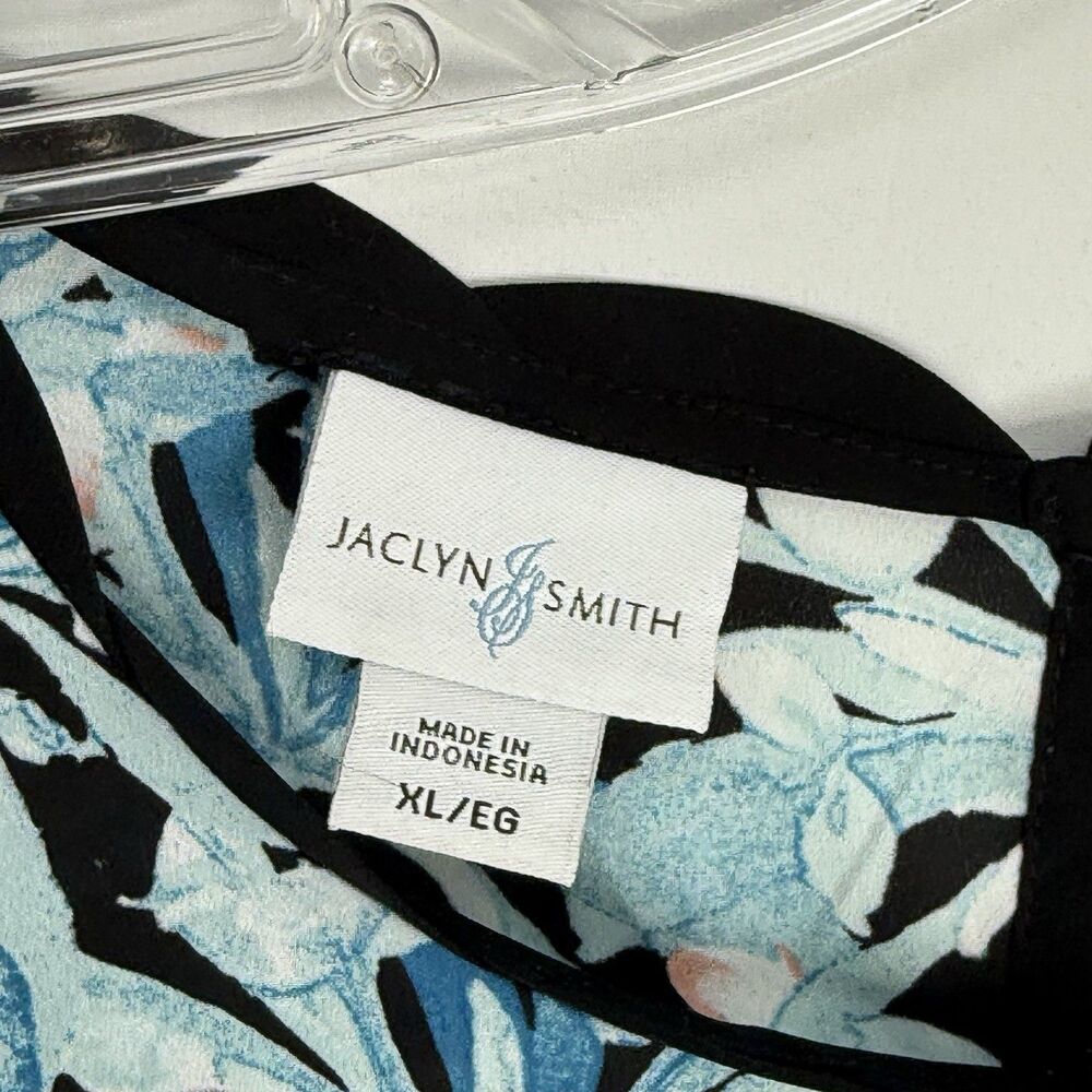 Jaclyn Smith Women Floral Print Long Sleeve Scalloped Neck Top Size XL - Picture 5 of 16